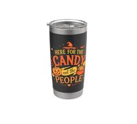 Here for The Candy Not The People Halloween Candy Lover Stainless Steel Insulated Tumbler
