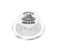 Here For The Cats Humans Are Weird Funny Alien UFO Cat Lover PopSockets PopGrip for MagSafe