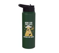 Here for The Cats Humans are Weird Funny Stainless Steel Insulated Water Bottle