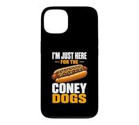 Here For The Coney Dogs Art Fun Tee Hot Dog Lover Sausages Case for iPhone 13