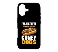 Here For The Coney Dogs Art Fun Tee Hot Dog Lover Sausages Case for iPhone 17