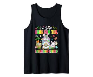 Here for The Easter Hunting Eggs Bunny Unicorn Colorful Eggs Tank Top