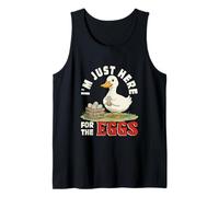 Here for The Eggs Easter Duck Hunting Chocolate Eggs Farmer Tank Top