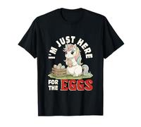 Here for The Eggs Easter Unicorn Hunting Chocolate Eggs T-Shirt