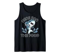 Here for The Food Cute Funny Shark Ocean Life Marine Biology Tank Top