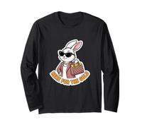 Here for The Gold Bunny Sunglasses Easter Egg Hunt Long Sleeve T-Shirt
