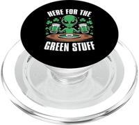 Here For The Green Stuff Funny Alien St Patricks PopSockets PopGrip for MagSafe