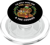 Here for the loot and cookies rpg game Christmas humor PopSockets PopGrip for MagSafe
