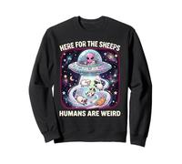 HERE for THE Sheeps Humans are Weird Ufo Sheep Lover Sweatshirt