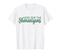 Here For The Shenanigans Green St Patrick's Day T-Shirt