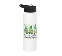 Here for The Shenanigans Irish Gnomes - St Patricks Day Stainless Steel Insulated Water Bottle