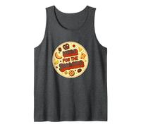 Here for The Snacks Retro Foodie Party Lover Tank Top, Men, Dark Heather Grey, M
