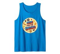 Here for The Snacks Retro Foodie Party Lover Tank Top, Men, Sapphire, M