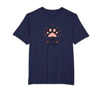 Here for The Toe Beans: Adorable Pet Lover Paw T-Shirt, Men's Big and Tall, Navy, 6X Tall