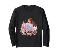 Here for the Vows Romantic Floral Bridal Design Long Sleeve T-Shirt