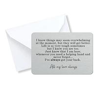 Here For You Poem Metal Wallet Card Sentimental Words Gift | Thinking Of You | You're Not Alone