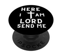 Here I Am Lord Send Me Christian Print PopSockets Adhesive PopGrip