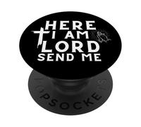 Here I Am Lord Send Me Christian Print PopSockets Adhesive PopGrip