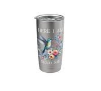 Here I Am Send Me God Isaiah 6:8 Bible Christian Hummingbird Stainless Steel Insulated Tumbler