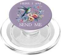 Here I Am Send Me Isaiah 6:8 Bible Christian Hummingbird PopSockets PopGrip for MagSafe