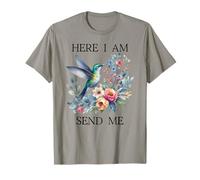 Here I Am Send Me Isaiah 6:8 Bible Christian Hummingbird T-Shirt