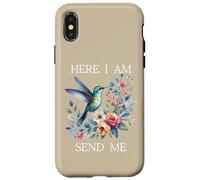 Here I Am Send Me Isaiah 6:8 Bible Christian Mom Hummingbird Case for iPhone X/XS