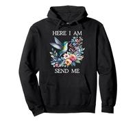Here I Am Send Me Isaiah 6:8 Bible Christian Mom Hummingbird Pullover Hoodie