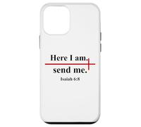Here I Am Send Me Isaiah 6:8 Bible Verse Christian Cross Case for iPhone 12 mini