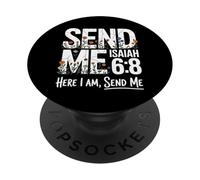 Here I Am Send Me Isaiah 6:8 Christian Bible Verse Lord PopSockets Adhesive PopGrip