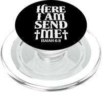 Here I Am Send Me Isaiah 6:8 Christian Bible Verse Lord PopSockets PopGrip for MagSafe