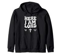 Here I Am Send Me Isaiah 6:8 Christian Bible Verse Lord Zip Hoodie