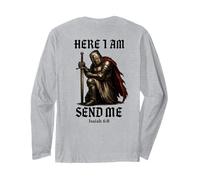 Here I Am Send Me Knights Templar Crusader - Isaiah 6:8 Long Sleeve T-Shirt