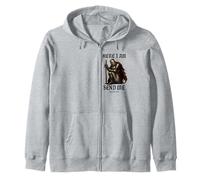 Here I Am Send Me Knights Templar Crusader - Isaiah 6:8 Zip Hoodie