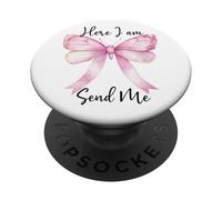 Here I Am Send Me Women Here I Am Lord Send Me Isaiah 6:8 PopSockets Adhesive PopGrip