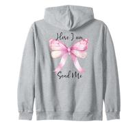Here I Am Send Me Women Here I Am Lord Send Me Isaiah 6:8 Zip Hoodie