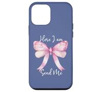 Here I Am Send Me Women Lord Send Me Christian Pink Bow God Case for iPhone 12 mini