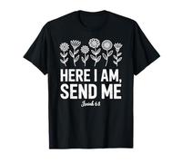 Here I Am Send Me Women Vintage Floral T-Shirt