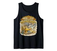 Here I Am What are Your Other Two Wishes Funny Genie Quote Tank Top
