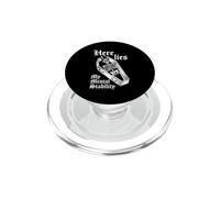 Here Lies My Mental Stability - Fun Saying Attitude Skeleton PopSockets PopGrip for MagSafe