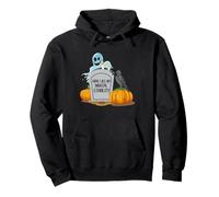 Here Lies My Mental Stability Ghosy Halloween Pumpkin Pullover Hoodie