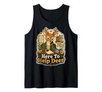 Here to Help Deer Compassionate Helper Therapist Counselor Tank Top