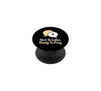 Here To Listen Ready To Pray Christian Counselor PopSockets Adhesive PopGrip