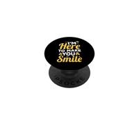 Here To Make You Smile Funny Positive Nurse PopSockets Adhesive PopGrip