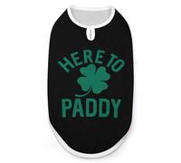 Here To Paddy Shamrock Dog And Cat Clothes Pet Summer Sleeveless T Shirt Basic Vest S