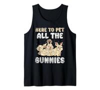 Here to Pet All The Bunnies Lover Rabbits Animal Rabbit Tank Top
