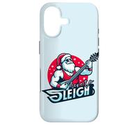 HERE TO SLEIGH Funny Santa Claus Rocker Electric Guitar Meme Case for iPhone 17