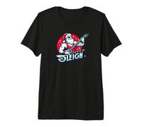 HERE to Sleigh Funny Santa Claus Rocker Electric Guitar Meme Premium T-Shirt