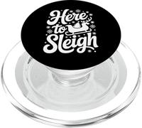 Here to Sleigh Funny Xmas funny Slay Christmas Puns Reindeer PopSockets PopGrip for MagSafe