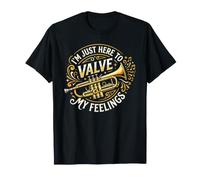 Here to Valve My Feelings Trumpet Player Musician Trumpeter T-Shirt