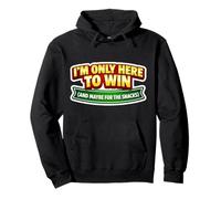 Here To Win And Maybe For The Snacks Bingo Board Game Night Pullover Hoodie